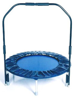 Folding Hard-Bounce<br>Blue Rebounder<br>with Stabilizing Bar
